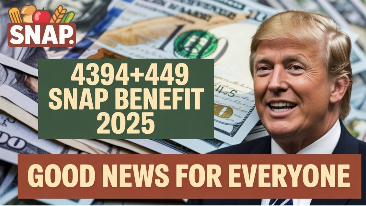 $4394 + $449 SNAP Benefit 2025